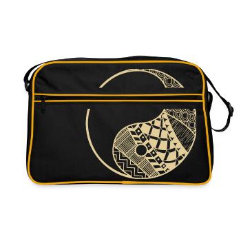 Ying Yang - Retro Bag - black/gold - Front