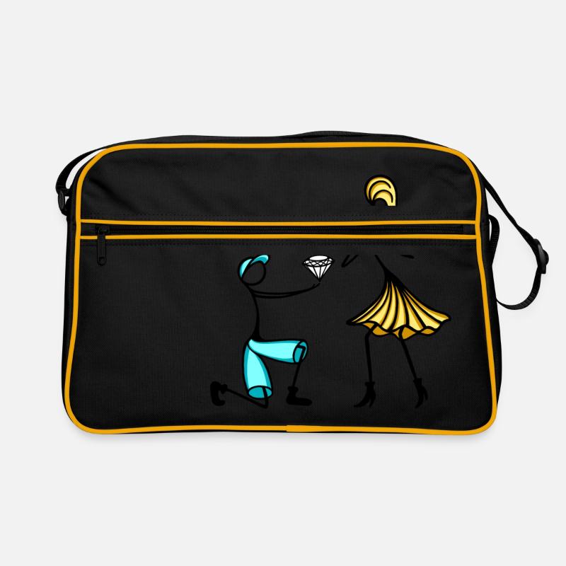 san_valentino_1 - Retro Tasche - Schwarz/Gold