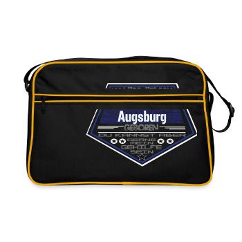 Wahre Helden Augsburg - Retro Tasche - Schwarz/Gold - Vorne