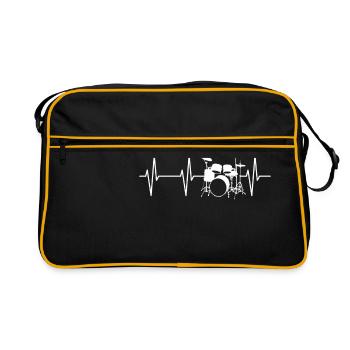 tambour Heartbeat - Sac Retro - noir/or - Devant