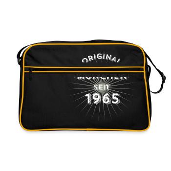 Original aus München seit 1965 - Retro Tasche - Schwarz/Gold - Vorne