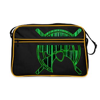 linux-Geek - Retro Bag - black/gold - Front