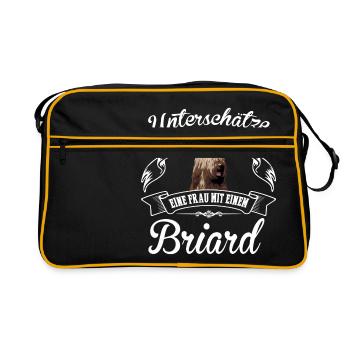 Briard - Retro Tasche - Schwarz/Gold - Vorne