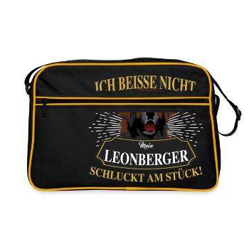 LEONBERGER - Retro Tasche - Schwarz/Gold - Vorne