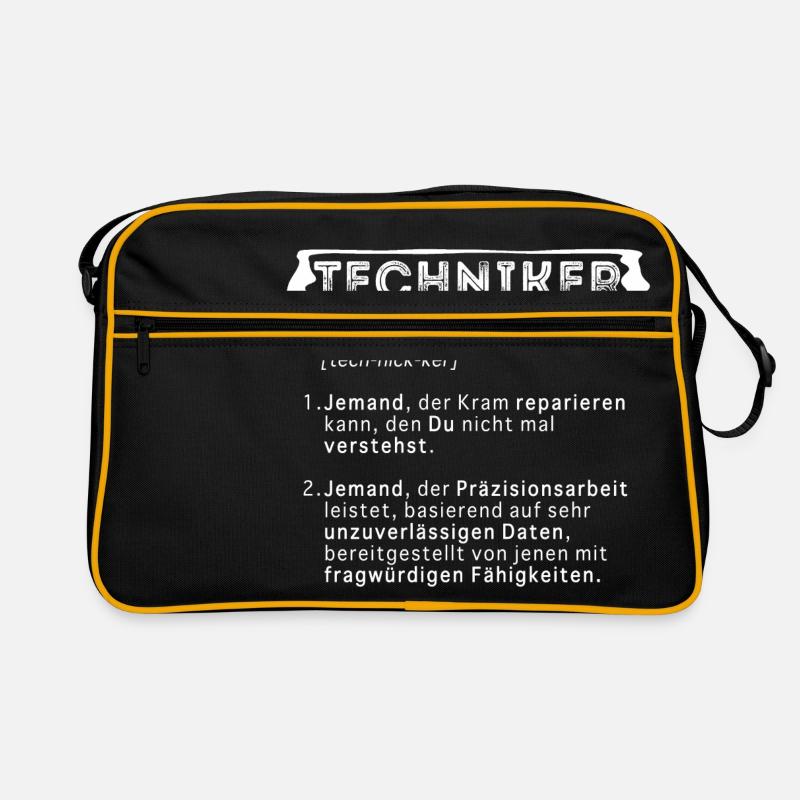 TECHNIKER WÖRTERBUCH - Retro Tasche - Schwarz/Gold