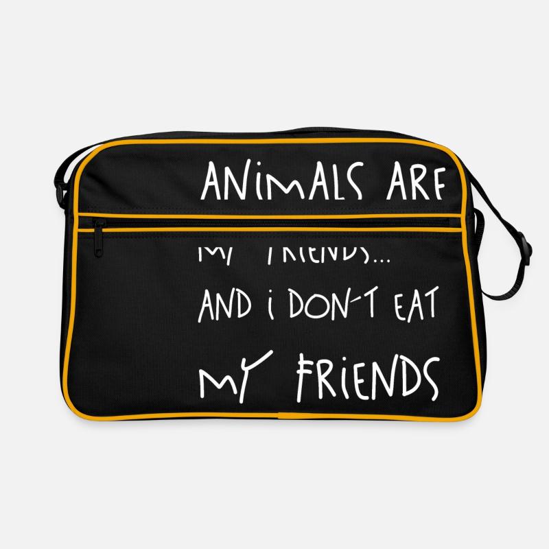 Les animaux sont mes amis - Sac Retro - noir/or