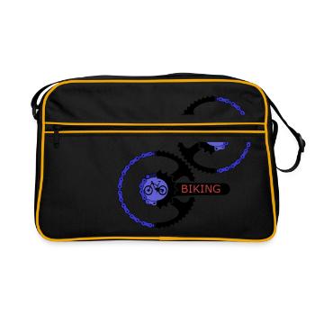 engrenages VTT - VTT AMOUR - Sac Retro - noir/or - Devant