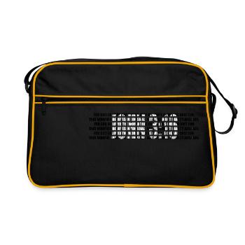 John 3:16 - The Bible - Bible verses - Retro Bag - black/gold - Front