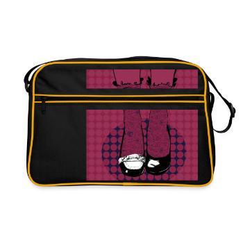 pop shoes - Retro Bag - black/gold - Front