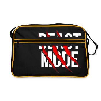 Beast Mode - Retro Tasche - Schwarz/Gold - Vorne