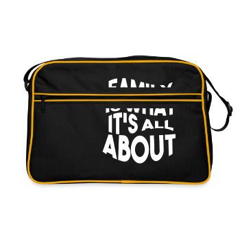 Family is what its all ABOUT - Retro Bag - black/gold - Front