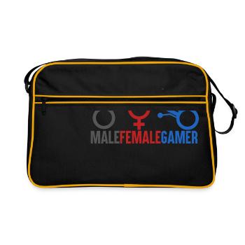 Gamer - Male Female Gamer - Retro Bag - black/gold - Front