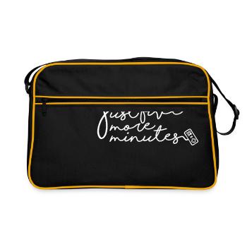 Gamer - Just 5 Minutes more - Retro Bag - black/gold - Front