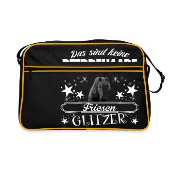 Friesen - Retro Tasche - Schwarz/Gold - Vorne
