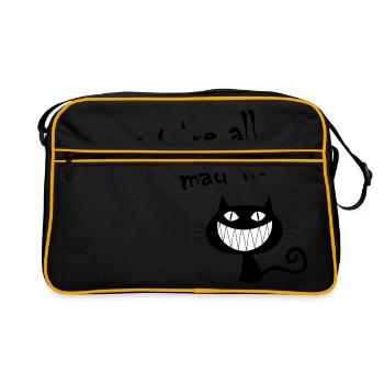We're all mad here - Retro Tasche - Schwarz/Gold - Vorne