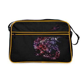 dragon fantasy ethnique - Sac Retro - noir/or - Devant