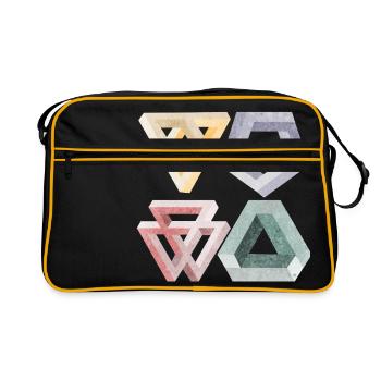 optical illusions - Retro Bag - black/gold - Front
