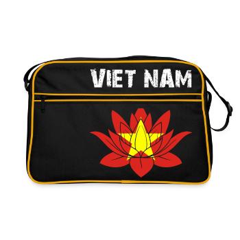 Nation Design Viet Nam Lotus 3Y94zE - Retro Bag - black/gold - Front