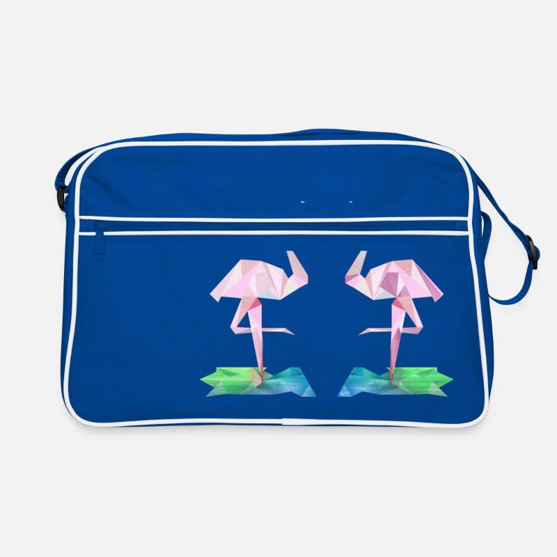 Low-Poly-Flamingo Retro Tasche