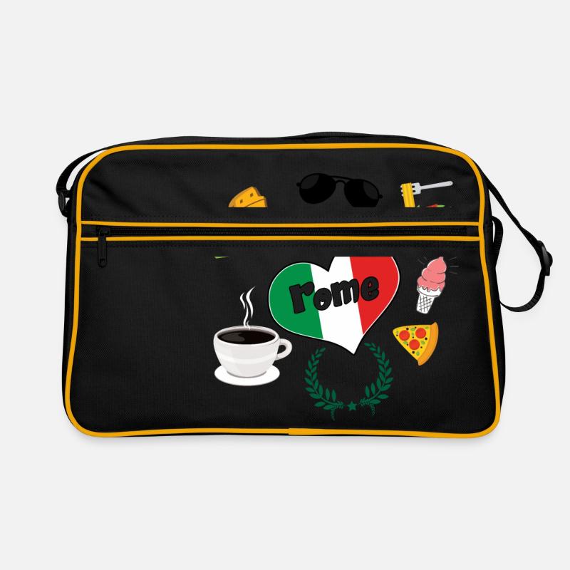 Ich liebe Rom 2 - Retro Tasche - Schwarz/Gold