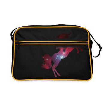 Unicorn Space Washed / Licorne - Sac Retro - noir/or - Devant