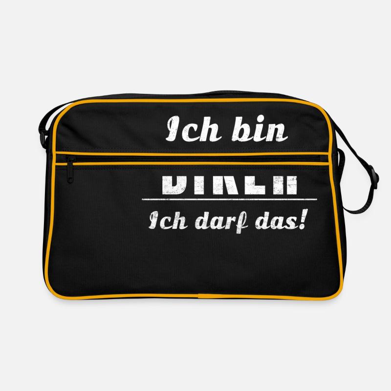 Ich bin Biker, ich darf das! Retro Tasche