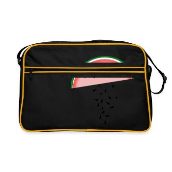 Melone - Retro Tasche - Schwarz/Gold - Vorne