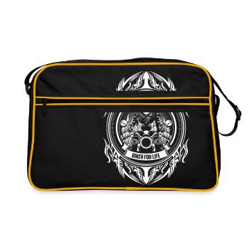 T-shirt motard - Sac Retro - noir/or - Devant