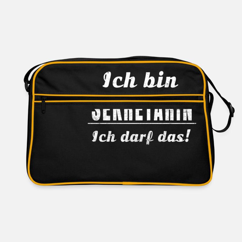 Ich bin Sekretärin, ich darf das! - Retro Tasche - Schwarz/Gold