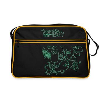 Grumpy Rabbits - Sac Retro - noir/or - Devant