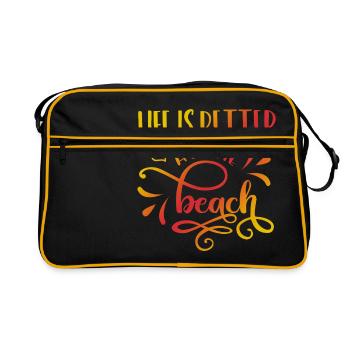 LA VIE EST MIEUX À LA PLAGE - Sac Retro - noir/or - Devant