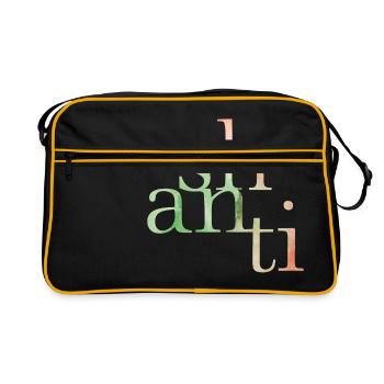 Shanti writing - Retro Bag - black/gold - Front