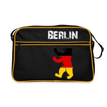 City-Design Berlin Bear 4Msh - Retro Bag - black/gold - Front
