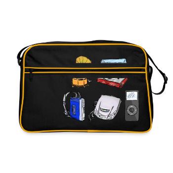 Music through time! - Retro Bag - black/gold - Front
