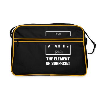 Ah! L'élément de surprise! - Sac Retro - noir/or - Devant