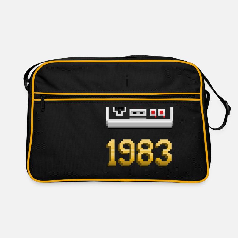 1983 [Pixel Art] - Retro Tasche - Schwarz/Gold