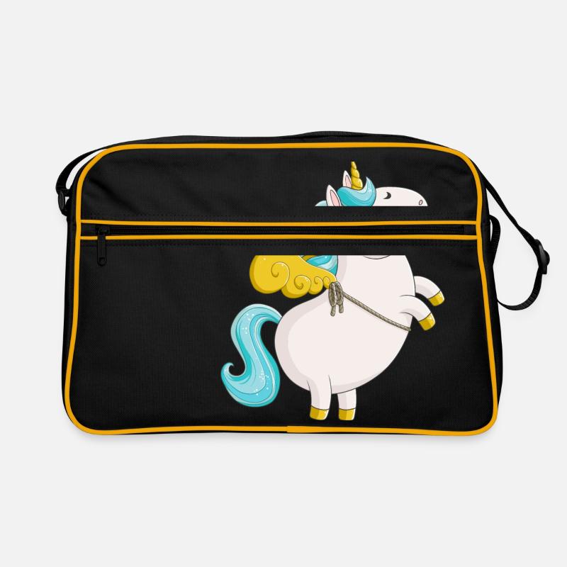 Fliegendes Comic Einhorn Retro Tasche