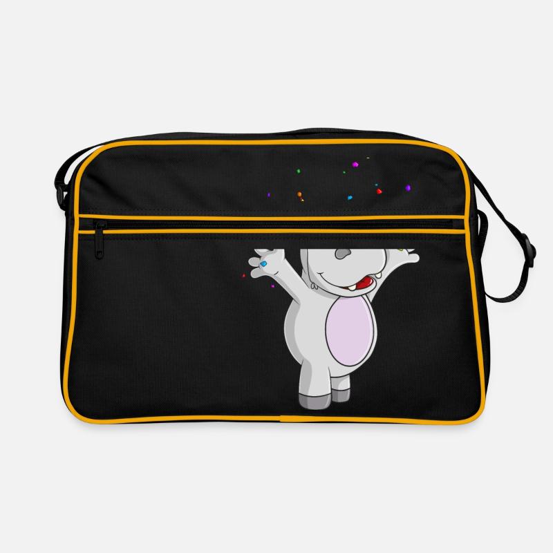 Party Nilpferd Comic Retro Tasche