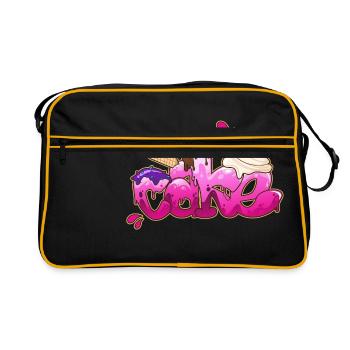 Gâteau signature graffiti - Sac Retro - noir/or - Devant