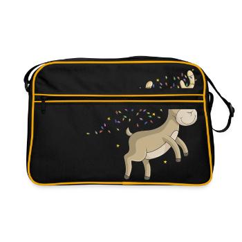 Comic renne de Noël - Sac Retro - noir/or - Devant