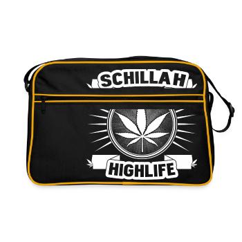 Schillah - Highlife blanc 01 - Sac Retro - noir/or - Devant