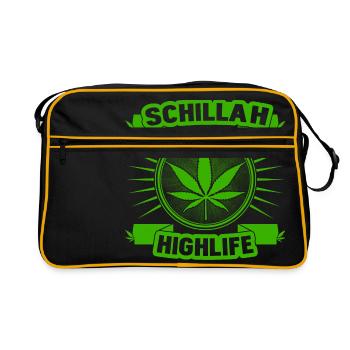 Schillah - High Life Vert 01 - Sac Retro - noir/or - Devant