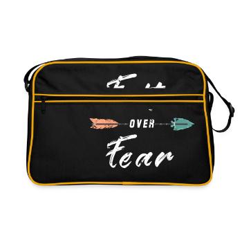 faith over fear - Sac Retro - noir/or - Devant