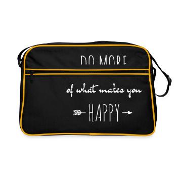 Do more of what makes you happy - Retro Bag - black/gold - Front