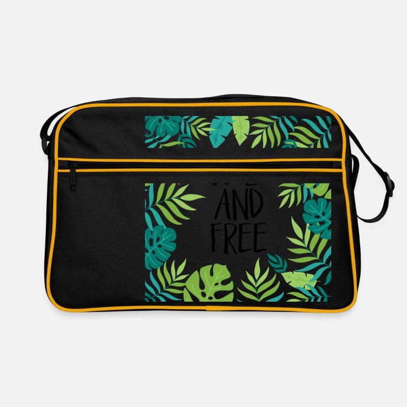 Wild und frei - Retro Tasche - Schwarz/Gold