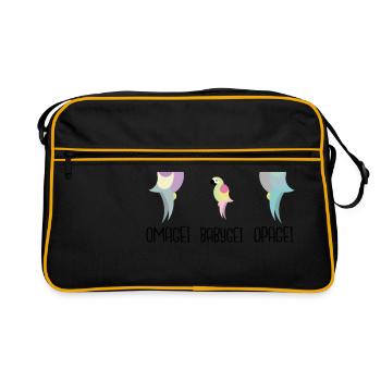 Omagei Babygei (Mädchen) Opagei - Retro Tasche - Schwarz/Gold - Vorne