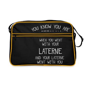 TYPICAL ENGLISH COOLE FUNNY LANTERN - Retro Bag - black/gold - Front