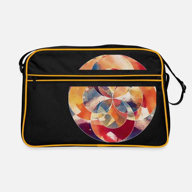 Abstract Circle - Retro Bag - black/gold