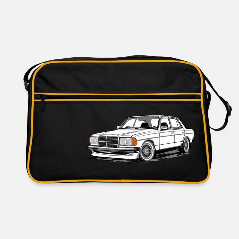 W123 Silhouette - Retro Tasche - Schwarz/Gold
