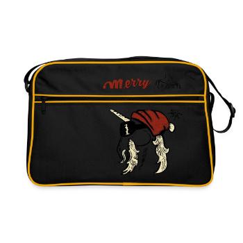 Cool Unicorn Xmas - Sac Retro - noir/or - Devant